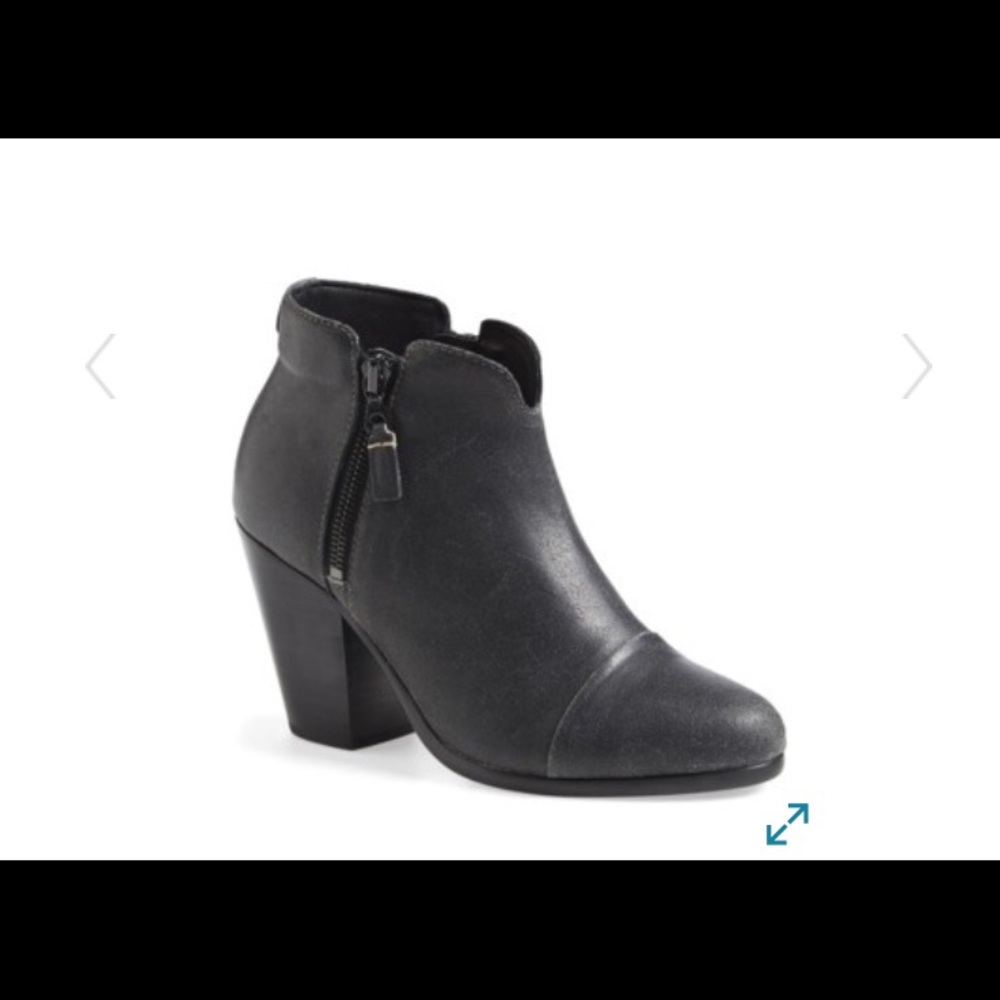 Rag & Bone Margot Bootie Black crackled leather